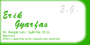 erik gyarfas business card